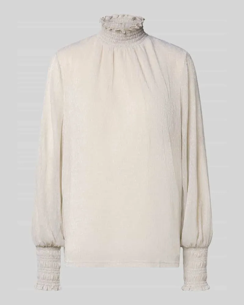 Mos Mosh Blusenshirt mit Stehkragen Modell 'Ximena Beige