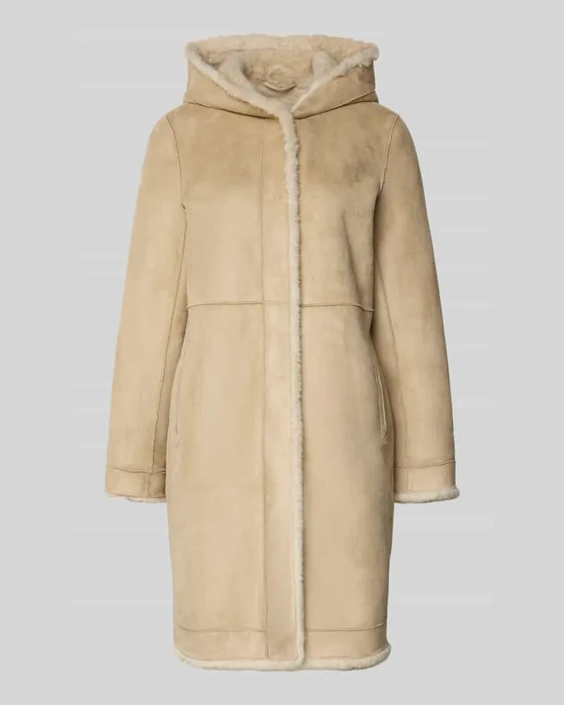 PETITE M. Wendemantel mit Kapuze und Eingrifftaschen Ecru