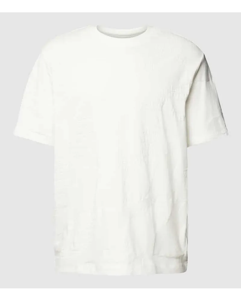 Armani Exchange T-Shirt mit Strukturmuster Offwhite