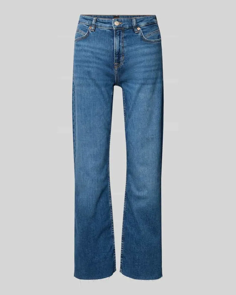 HUGO BOSS Flared Jeans aus Baumwoll-Mix Modell 'C_SOFT KICK FLARE 4.0 Dunkelblau