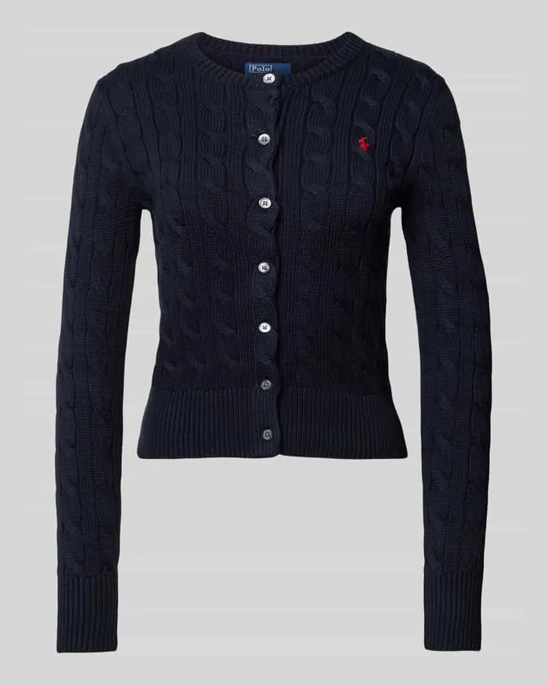 Ralph Lauren Strickcardigan mit Zopfmuster Marine