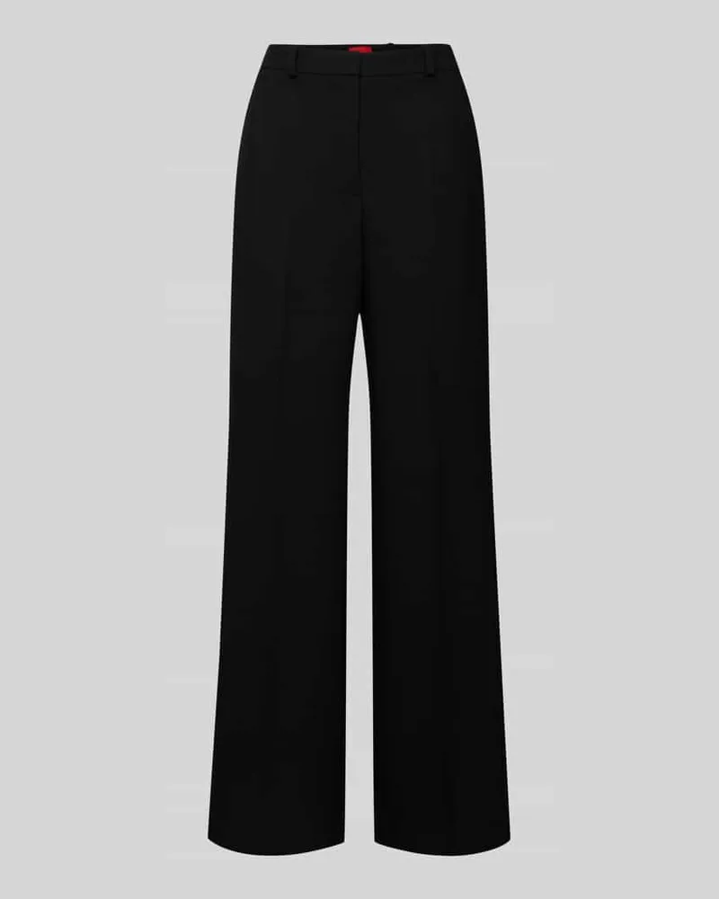 HUGO BOSS Wide Leg Anzughose mit Viskose-Anteil Modell 'HASMINA Black