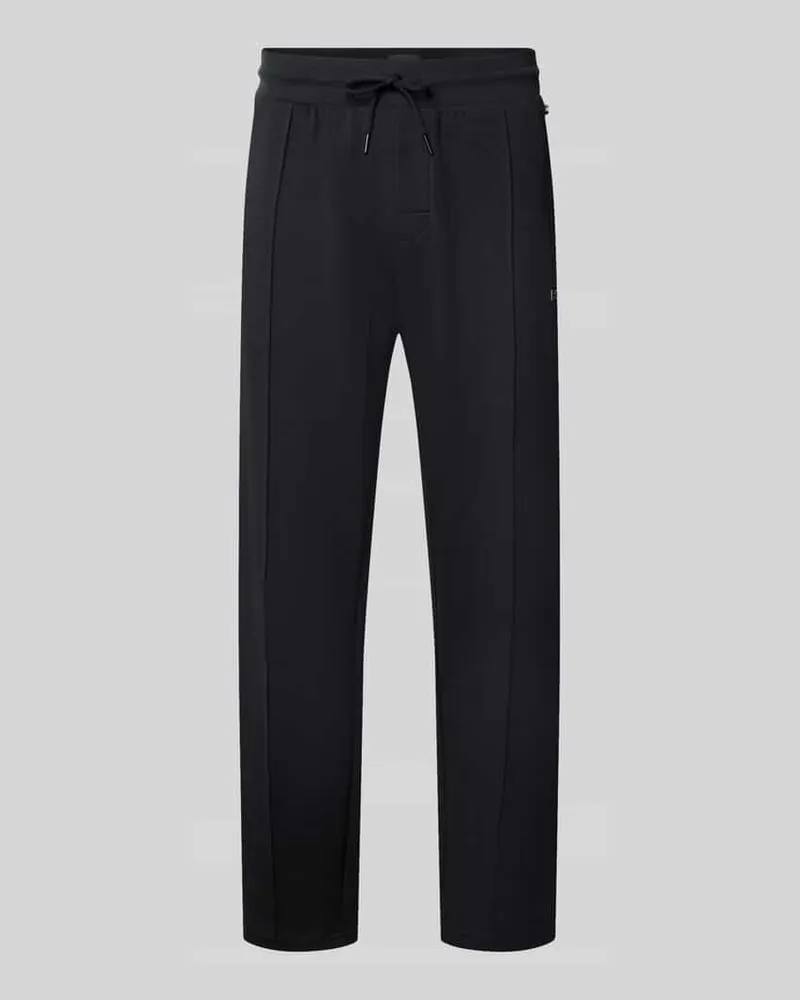 HUGO BOSS Regular Fit Sweatpants aus Baumwoll-Mix Modell 'Sense Pants Black