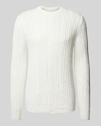 McNeal Strickpullover mit Zopfmuster Offwhite