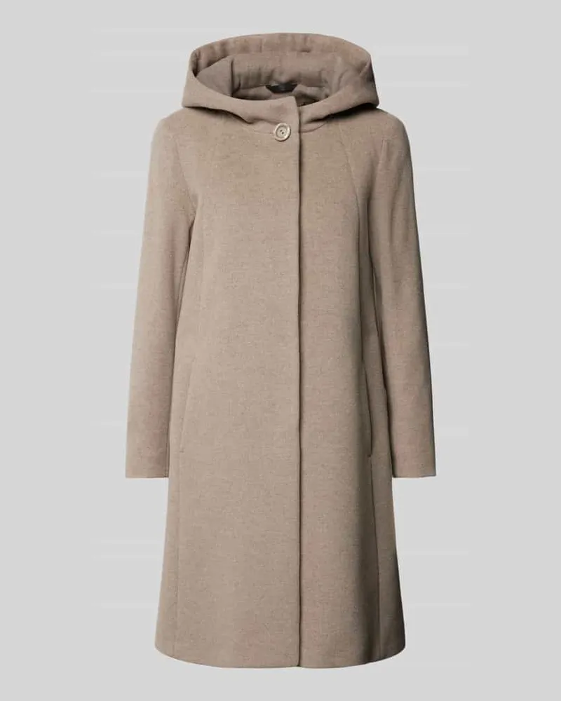 Cinzia Rocca Regular Fit Wollmantel mit Kaschmir-Anteil Sand