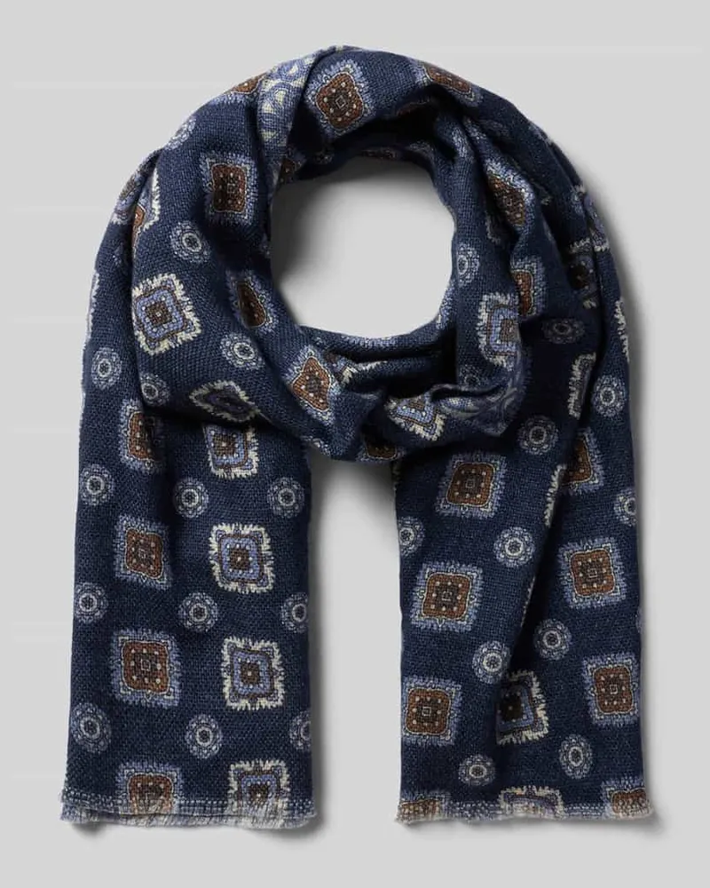 Altea Doubleface-Schal im Allover-Look Bleu