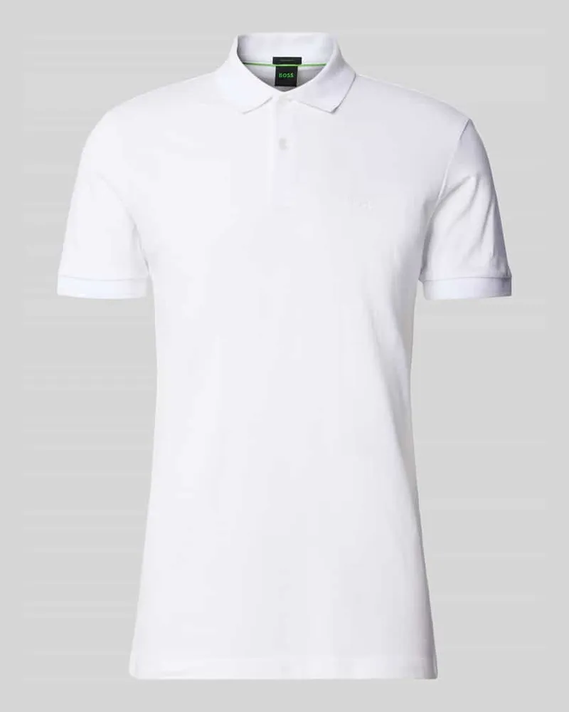 HUGO BOSS Regular Fit Poloshirt aus reiner Baumwolle Modell 'PIO 1 Weiss