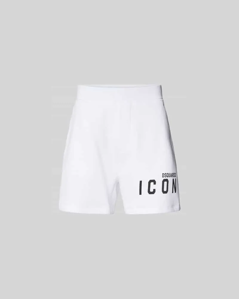 Dsquared2 Sweatshorts mit elastischem Bund Weiss