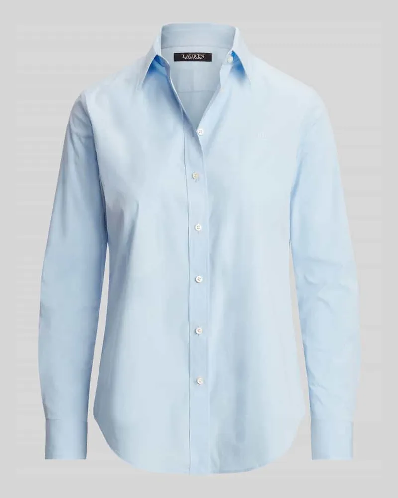 Ralph Lauren Regular FiT Langarmbluse aus Baumwoll-Mix Hellblau