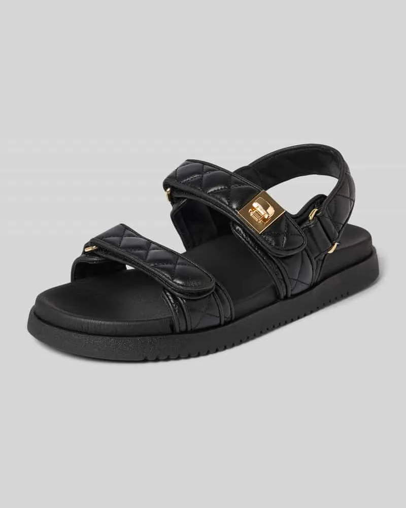 Steve Madden Sandalette aus Leder mit Steppnähten Modell 'Mona Black