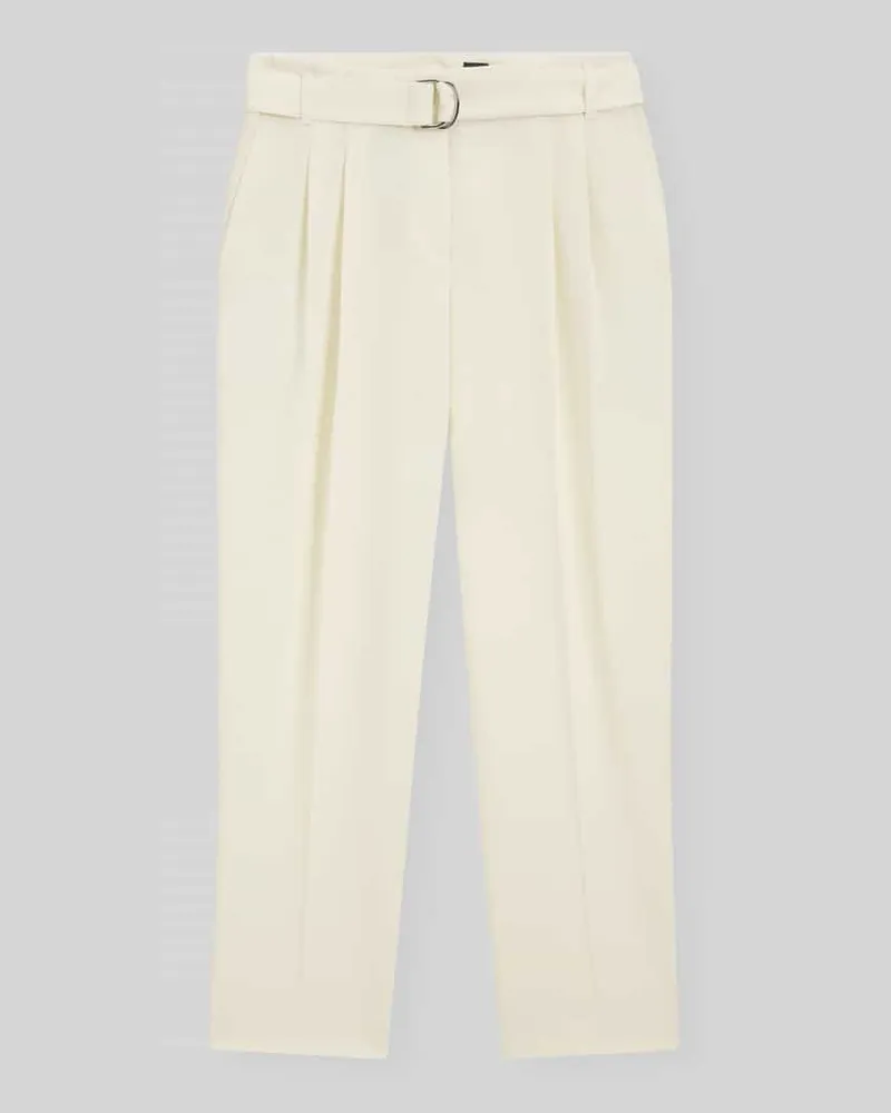 HUGO BOSS Tapered Hose mit Gürtelverschluss Modell 'TECARINAH Hellgelb