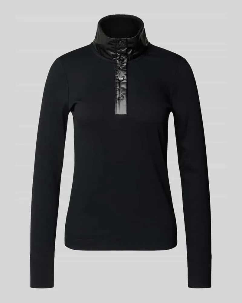 Marc Cain Longsleeve mit kurzer Druckknopfleiste Black