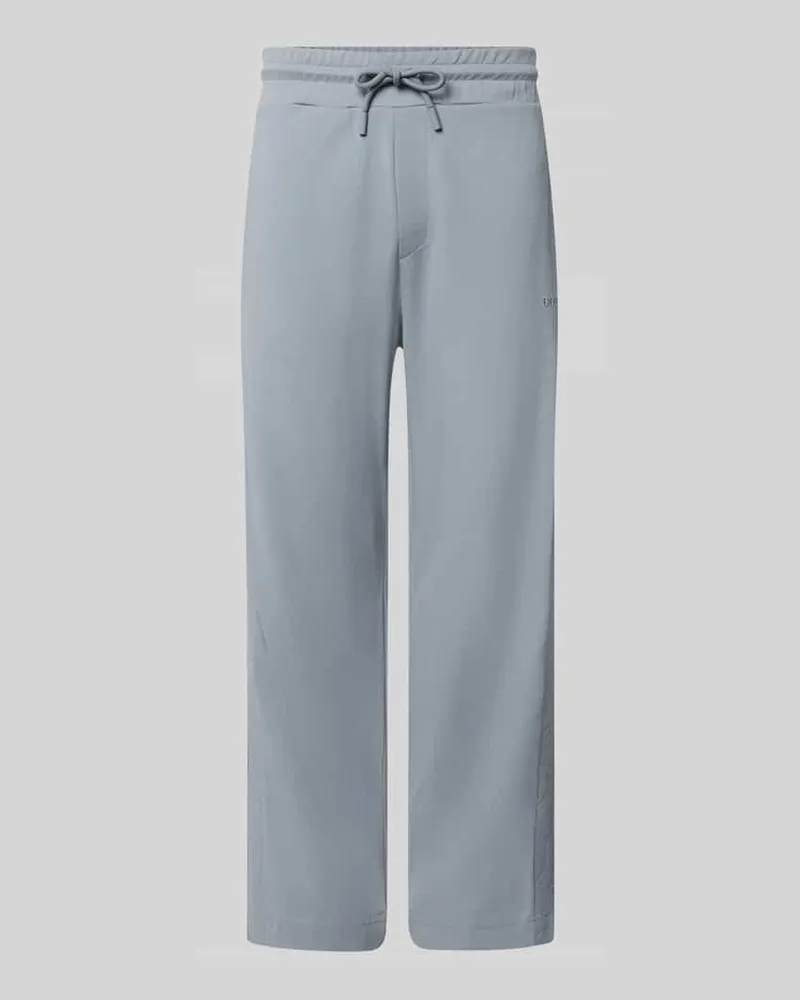 HUGO BOSS Relaxed Fit Sweathose aus Viskose-Mix Modell 'JT_Union Tape Hurley Rauchblau