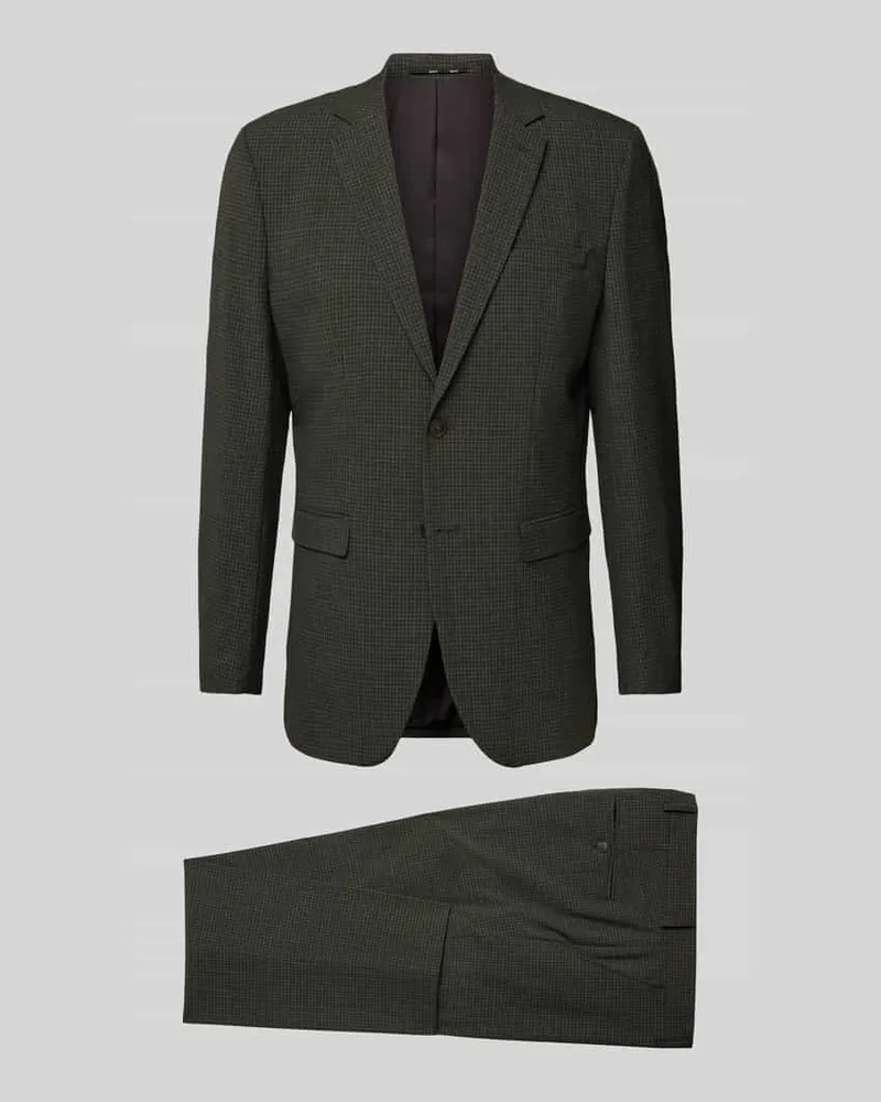 Selected Homme Slim Fit Anzug mit fein strukturiertem Muster Modell 'LIAM Oliv