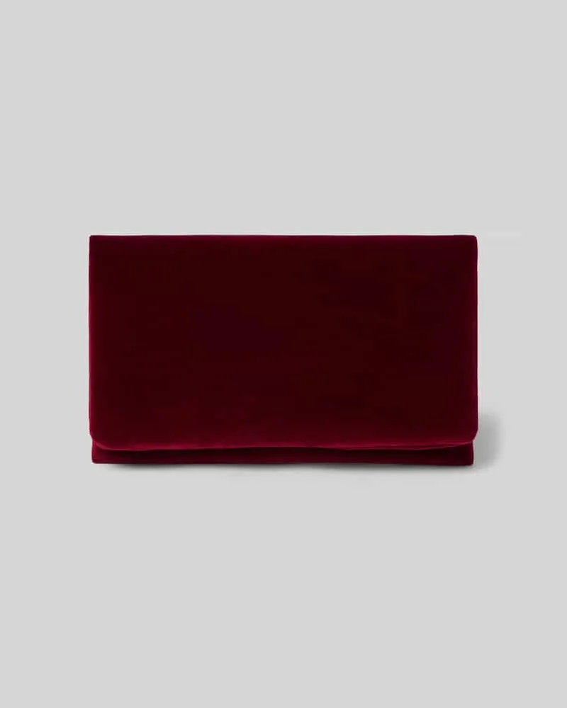 Abro Clutch aus Leder mit Reißverschlussfach innen Bordeaux