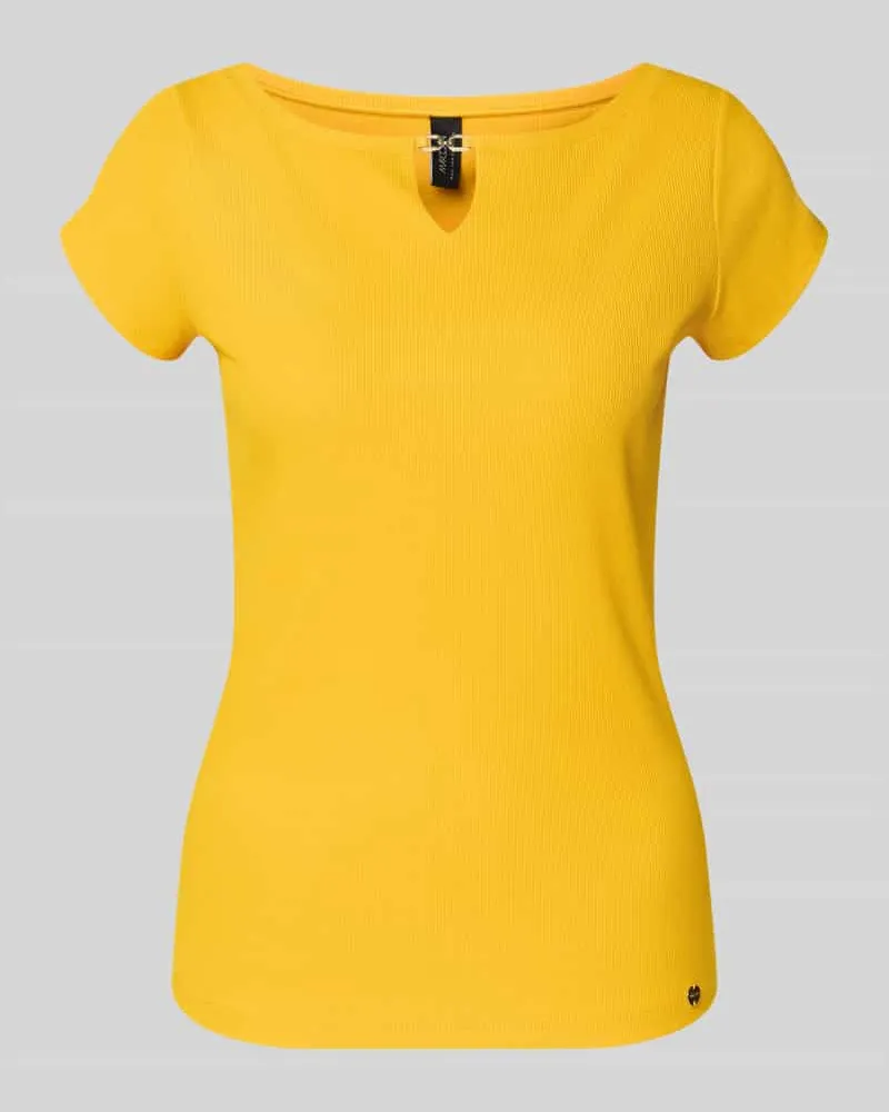Marc Cain T-Shirt mit Cut Out Senf