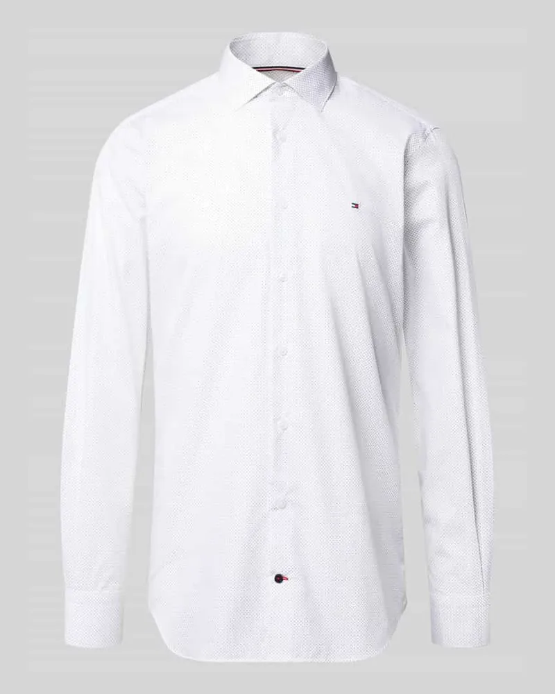 Tommy Hilfiger Slim Fit Businesshemd aus reiner Baumwolle Gruen