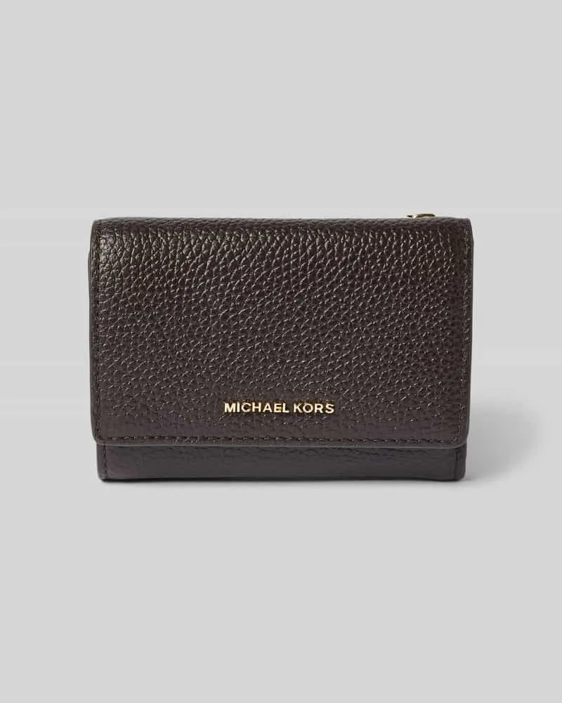 Michael Kors Portemonnaie mit Label-Detail Modell 'BRYANT Dunkelbraun
