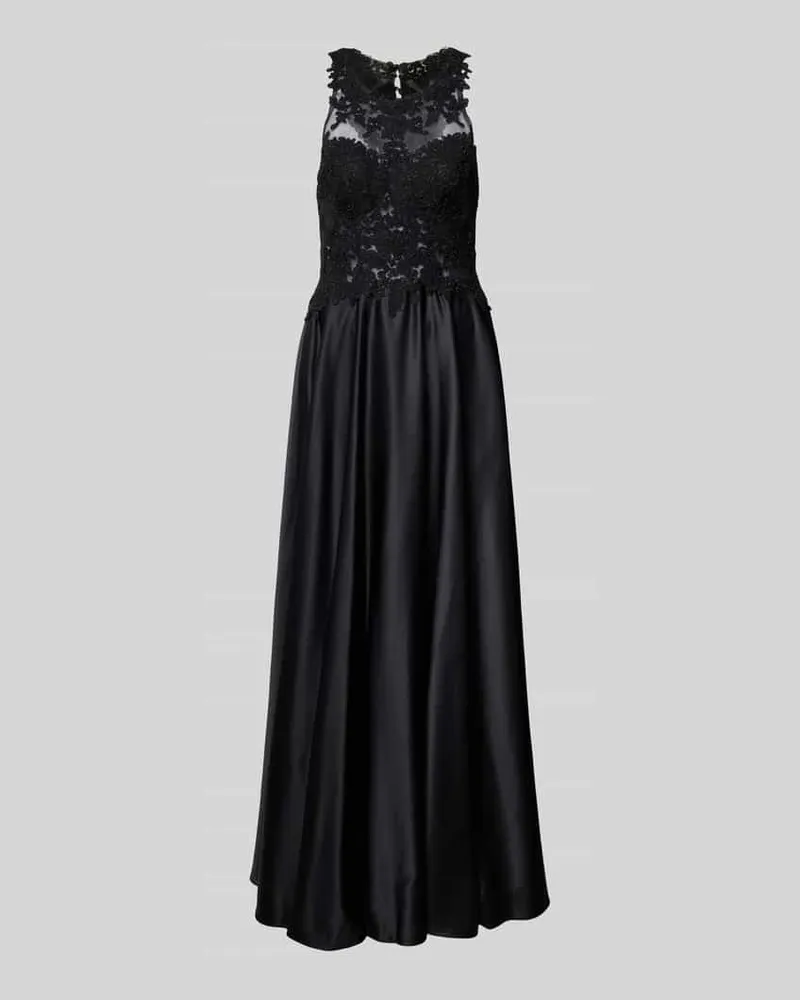 Mascara Abendkleid mit Häkelspitze Black