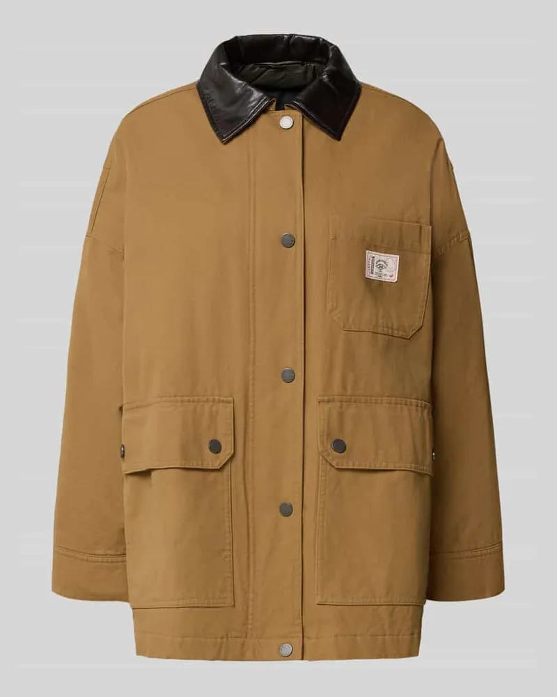 Max Mara Oversized Jacke aus reiner Baumwolle Modell 'BOZEN Camel