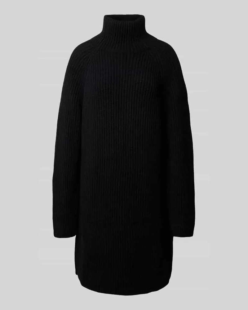 Drykorn Knielanges Strickkleid mit Stehkragen Modell 'ARWENIA Black