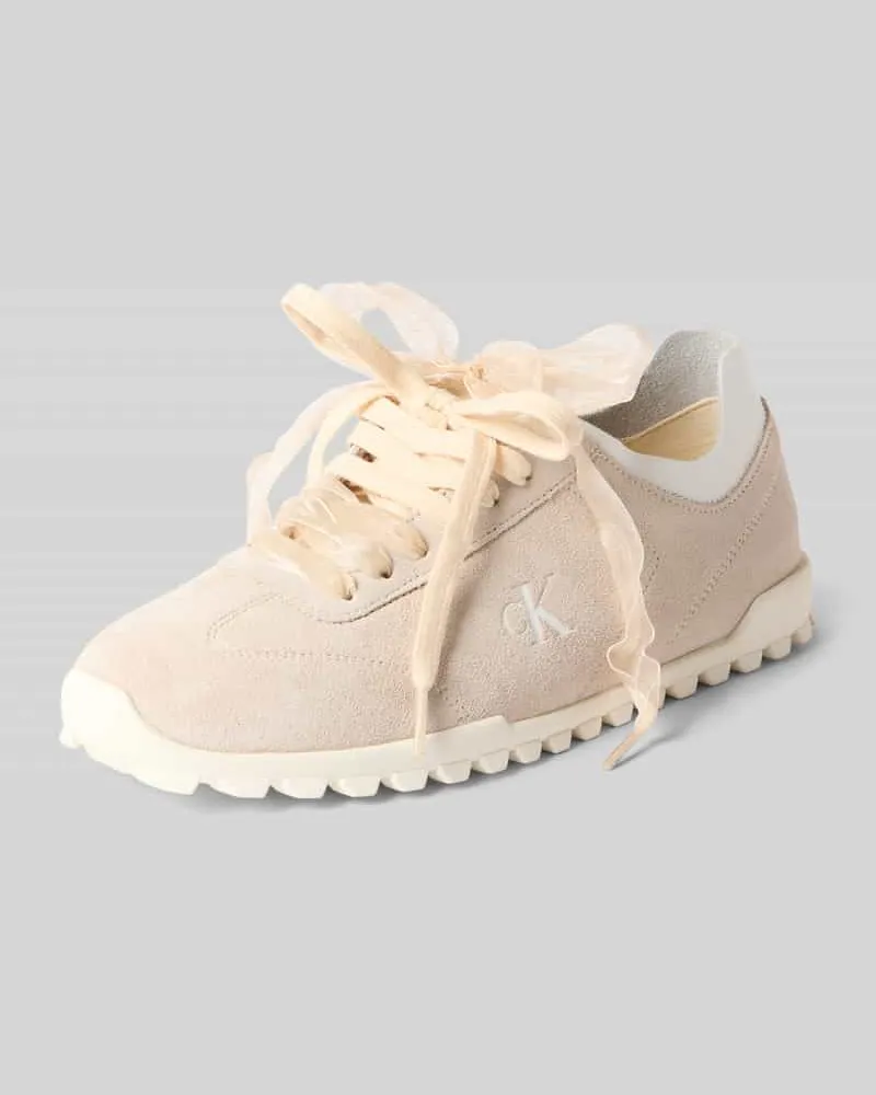 Calvin Klein Low Top Sneaker aus echtem Leder Modell 'LOW PROFILE RUN Beige