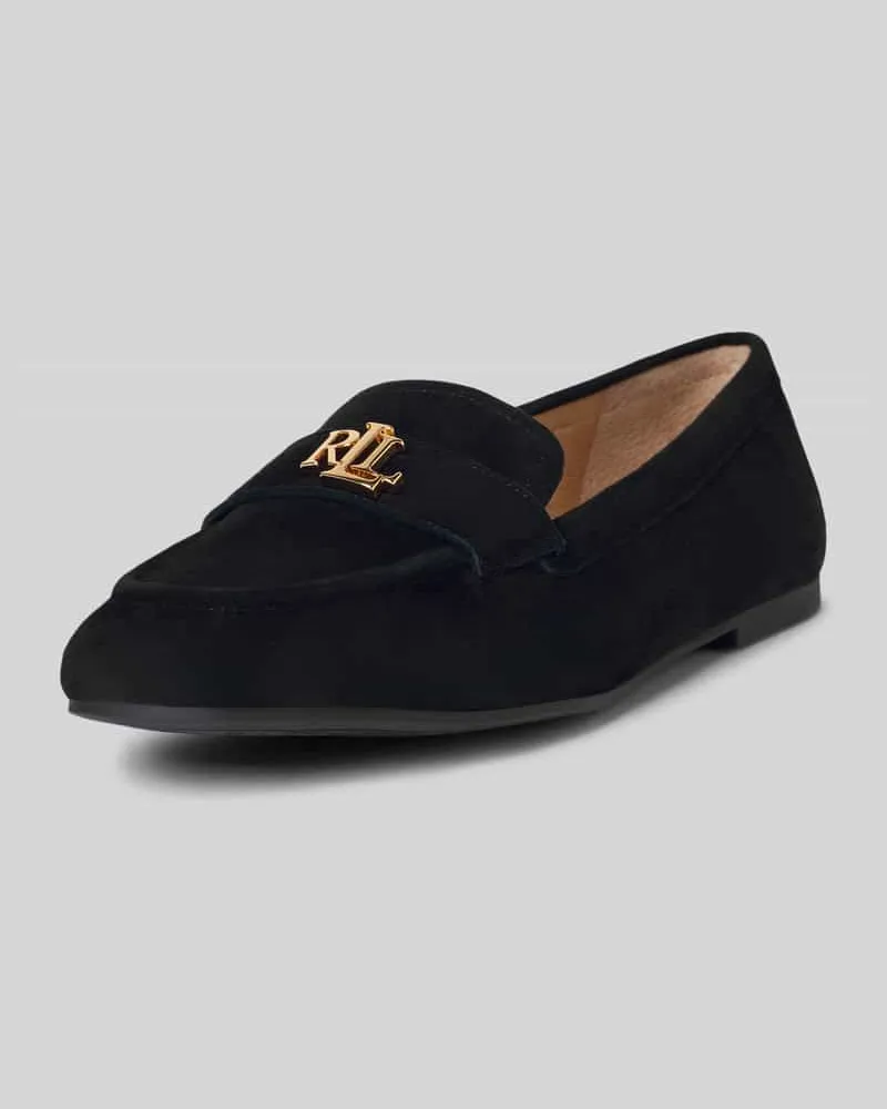 Ralph Lauren Loafer aus echtem Leder mit Logo-Applikation Modell 'Averi Black