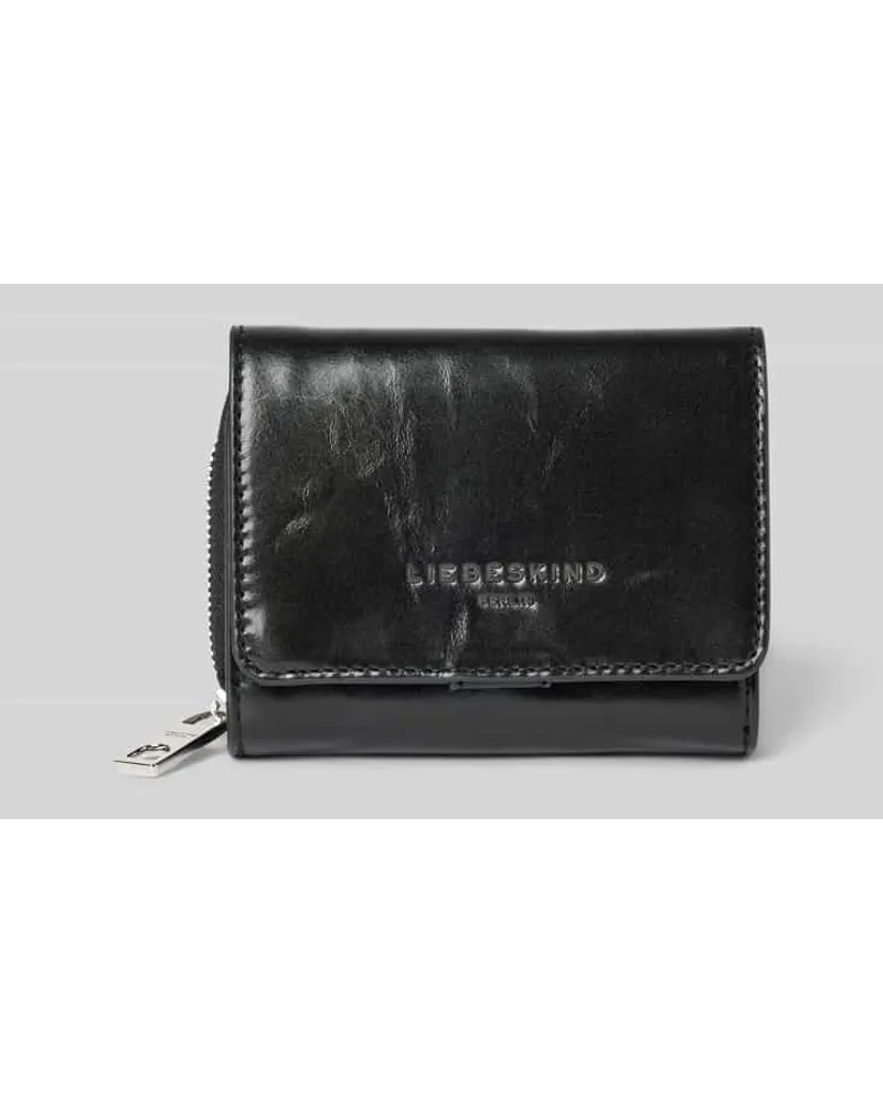 Liebeskind Portemonnaie aus reinem Leder mit Label-Detail Modell 'Paris Black