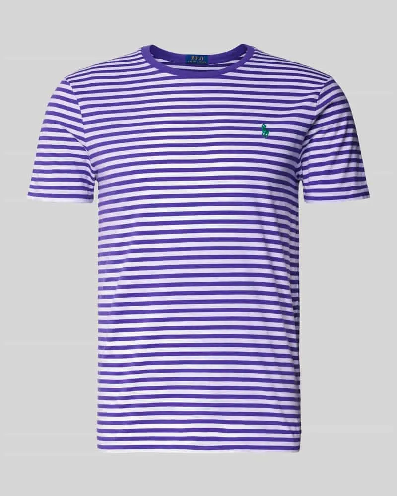 Ralph Lauren Slim Fit T-Shirt aus reiner Baumwolle Violett
