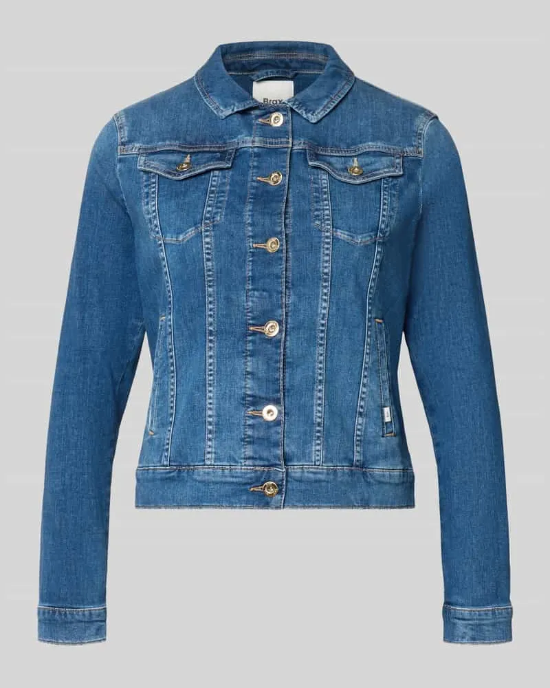 Brax Regular Fit Jeansjacke aus Baumwoll-Mix Modell 'MIAMI Dunkelblau
