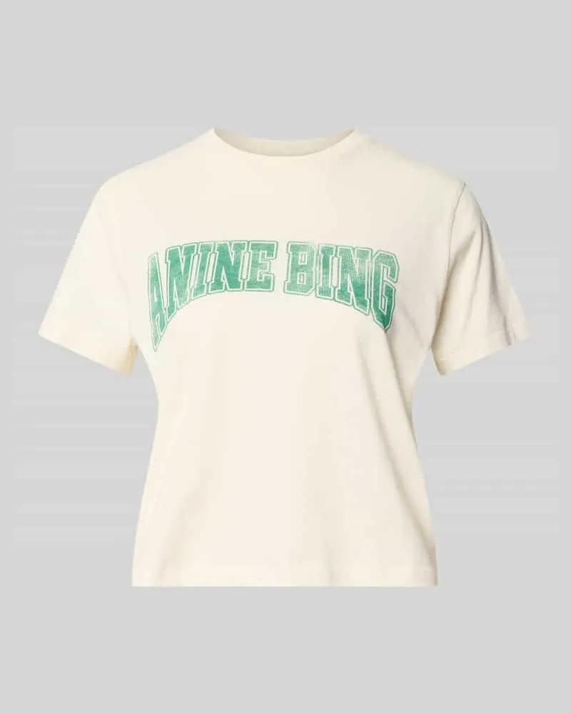 Anine Bing Regular Fit T-Shirt aus reiner Baumwolle Weiss