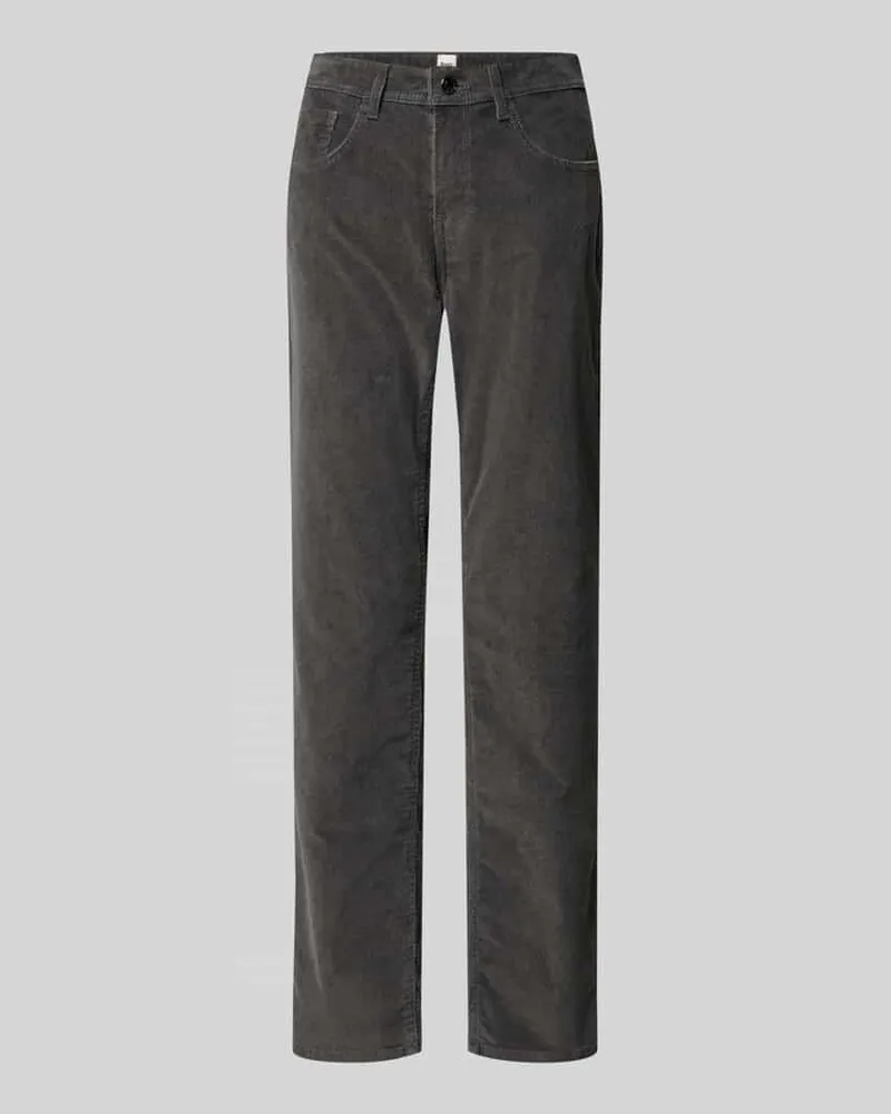 Brax Slim Fit Cordhose im 5-Pocket-Design Modell 'Carola Dunkelgrau