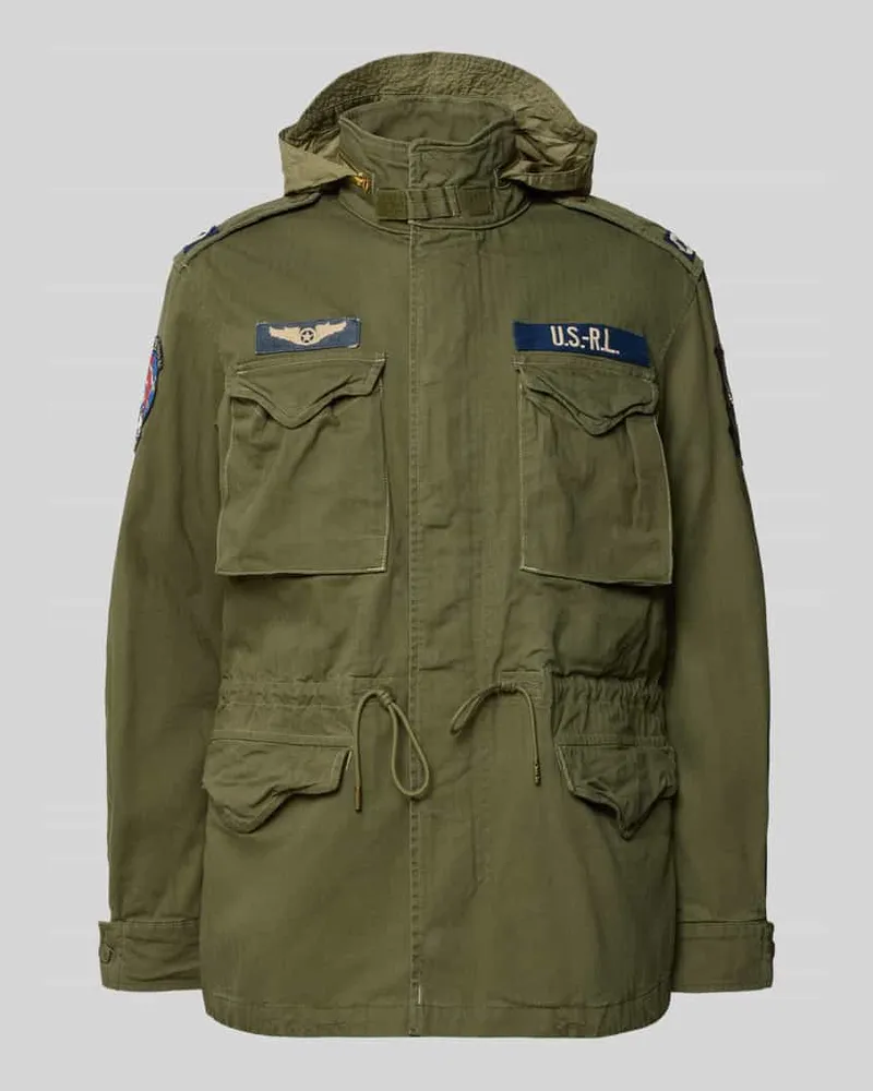 Ralph Lauren Fieldjacket mit abnehmbarer Kapuze Oliv