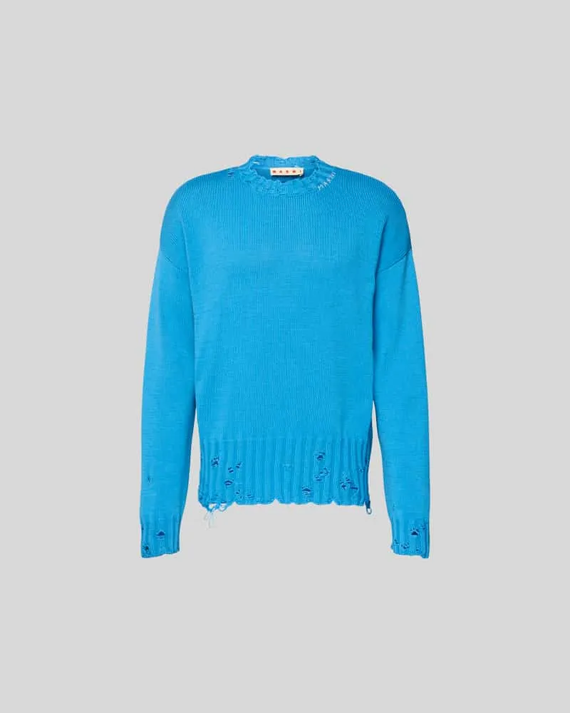 Marni Pullover in Strick-Optik im Used-Look Sky