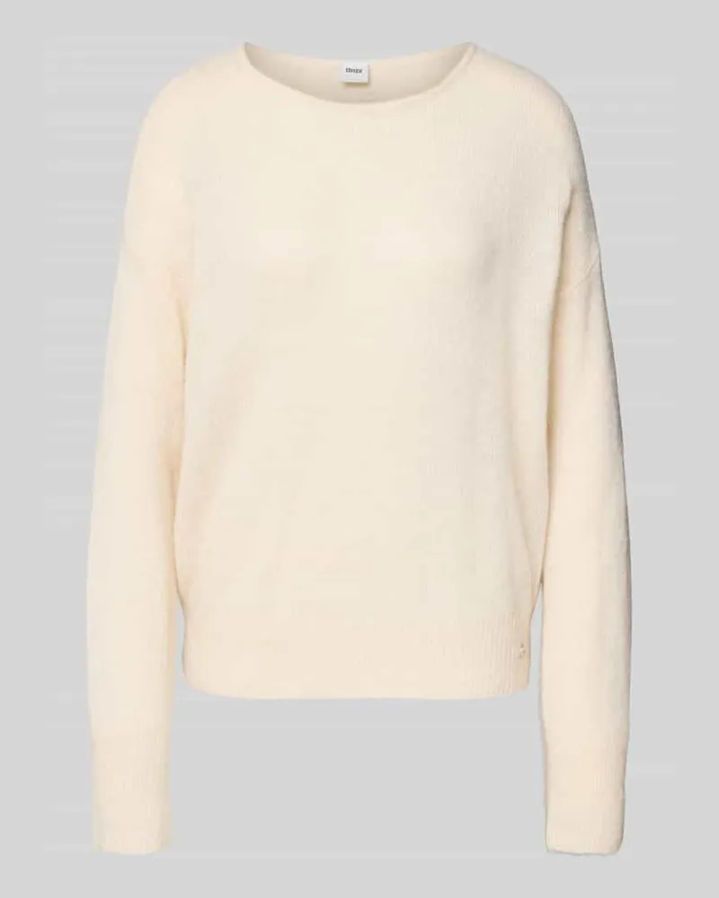 Brax Strickpullover mit gerippten Abschlüssen Modell 'LISA Offwhite