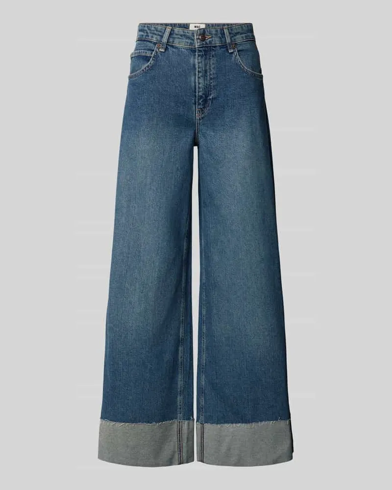 MAC Jeans Wide Leg Jeans mit 5-Pocket-Design Modell 'Nevada Dunkelblau
