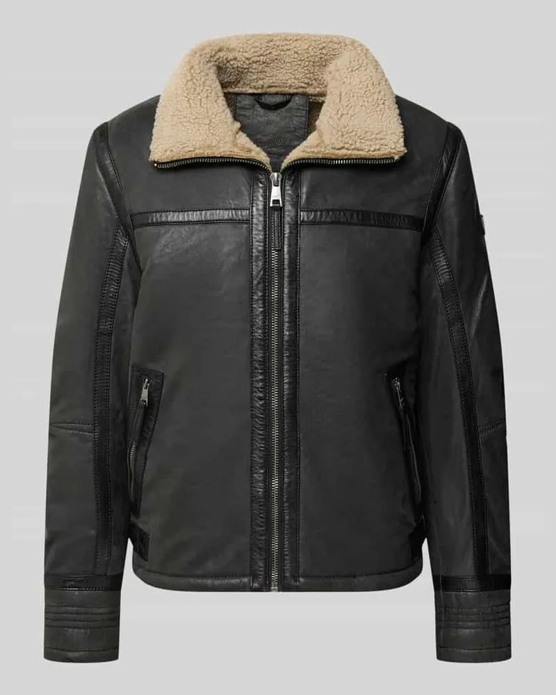 Mauritius Bikerjacke mit Reißverschlusstaschen Modell 'MARTICON Anthrazit