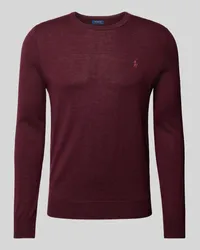 Ralph Lauren Strickpullover mit Logo-Stitching Bordeaux