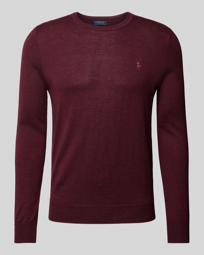 Ralph Lauren Strickpullover mit Logo-Stitching Bordeaux