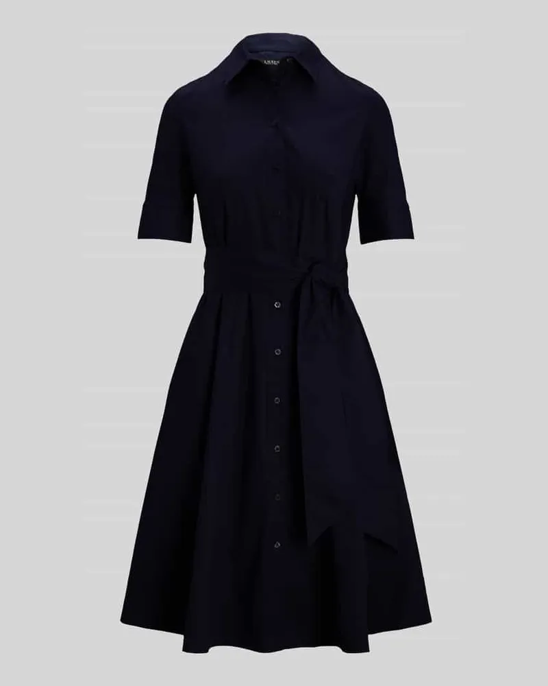 Ralph Lauren Körpernahes Hemdblusenkleid aus Baumwoll-Mix Marine
