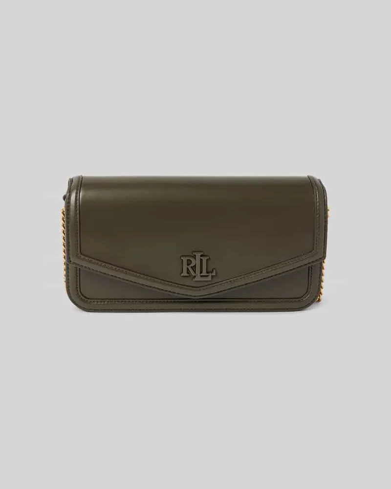 Ralph Lauren Umhängetasche aus Schafsleder mit Label-Detail Modell 'SAWYER Oliv