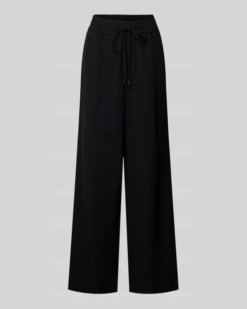 SteHmann Leinenhose mit elastischem Bund Modell 'Roma Black