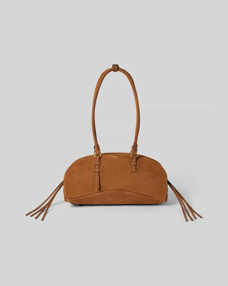 Liebeskind Pochette aus Leder Modell 'CAPRI Cognac