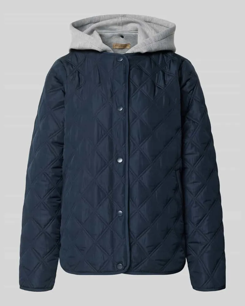 Soyaconcept Regular Fit Jacke in Stepp-Optik mit Kapuze Modell 'Fenya Marine
