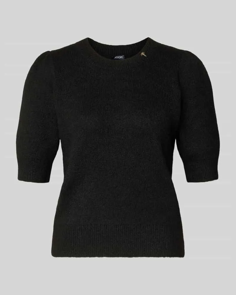 JOOP! Strickpullover mit gerippten Abschlüssen Modell 'Kylie Black
