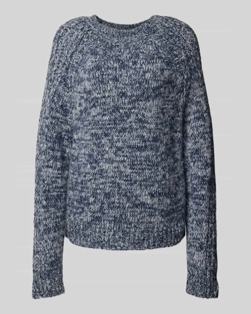 Lanius Grobstrickpullover aus Alpaka-Mix mit Rundhalsausschnitt Offwhite
