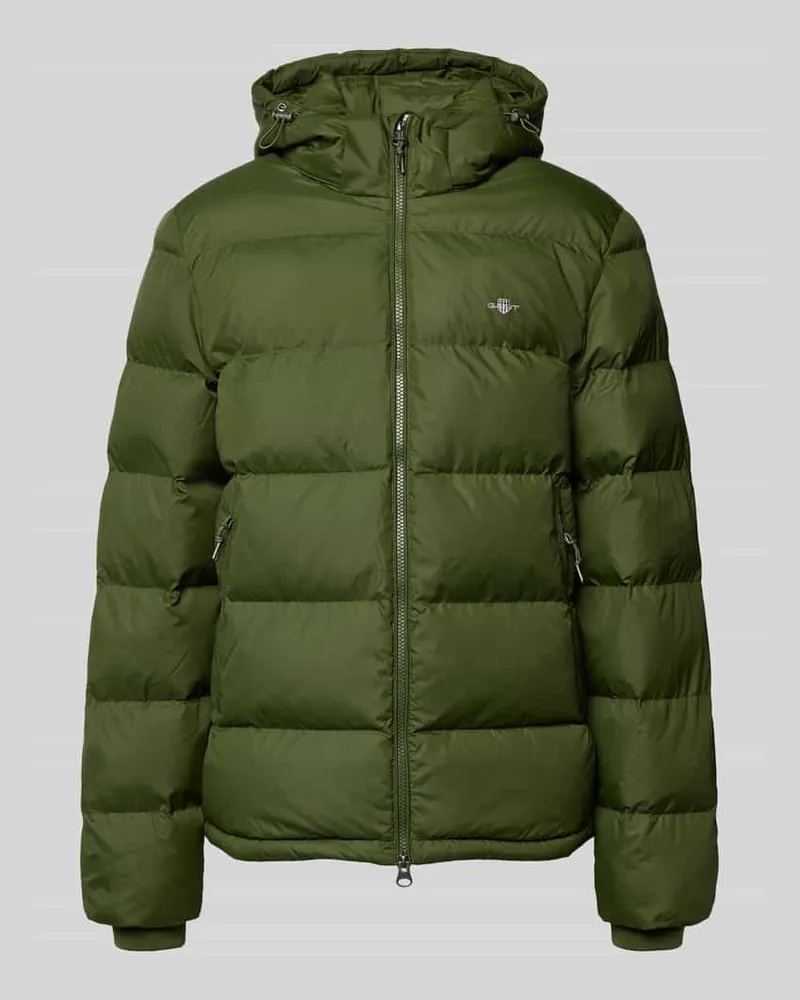 Gant Regular Fit Steppjacke mit Logo-Stitching Modell 'Cloud Oliv