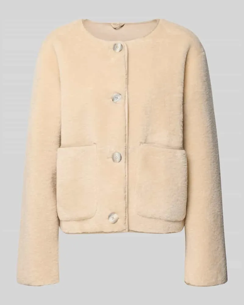 MARELLA Jacke mit Rundhalsausschnitt Modell 'CECIL Offwhite