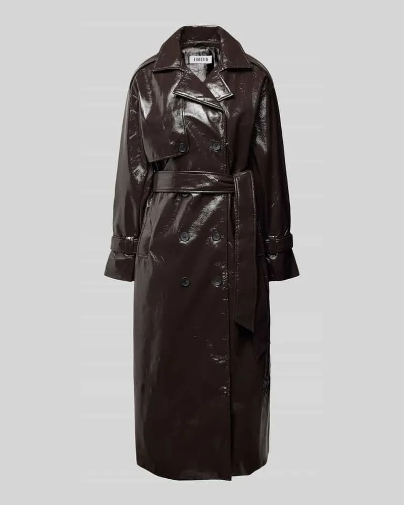 EDITED Trenchcoat mit Reverskragen Modell 'Birgit Dunkelbraun
