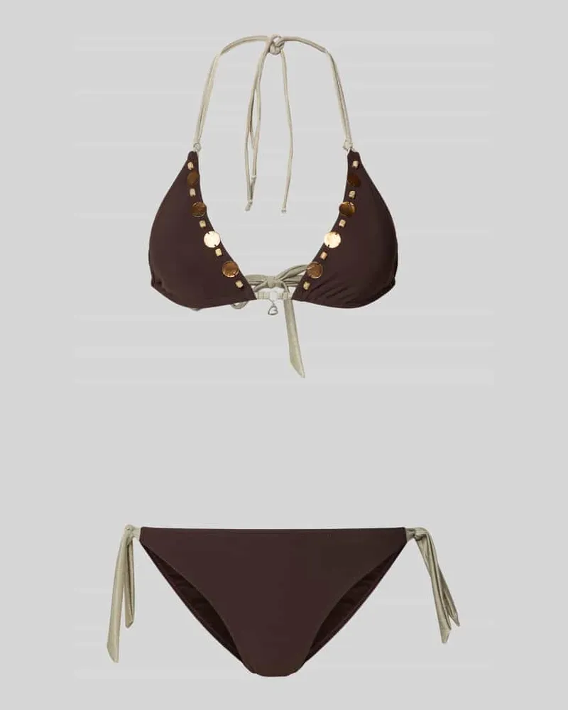 Banana Moon Bikini mit Schnürung Modell 'YERODASIA KERANGA Mittelbraun